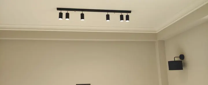 Трек со спотами в гостиной